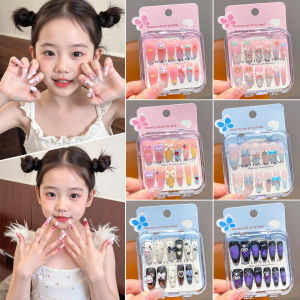 Long Stereoscopic Cartoon Kuroko Nail Stickers Childrens Wearable Fake Nails Girls Advanced Feeling Nail Art Decorations