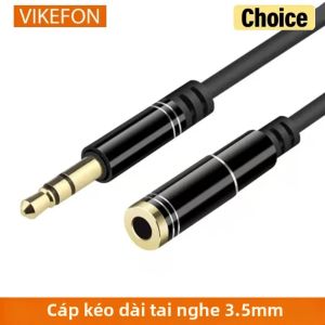 VIKEFON Cáp Nối Dài 3.5mm Mạ Vàng Cáp Aux Âm Thanh Stereo Jack Nam Đến Nữ TRS Dây 1M/5M Cho Loa Máy Tính iPod