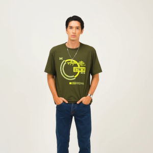 EDWIN JEANS - CIRCLE GREEN Kaos Pria Lengan Pendek SS - Top Man Basic Tee