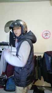 Rompi Motor Pria BADIN TIGER Anti Angin Pelindung Dada - Jaket Vest Cowok Parasut Semi Waterproof