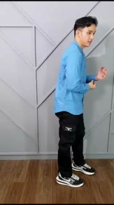 STAR COLECTION CELANA PANJANG CARGO PDL PRIA KATUN KANVAS TWILL STAR DENIM HITAM