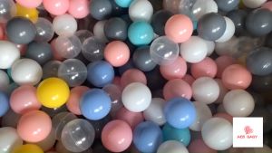 200PCS Multicoloured Soft Pit Balls Plastic Play Balls Ocean Balls Thicken Playpen Balls Wave Baby Ball Toys