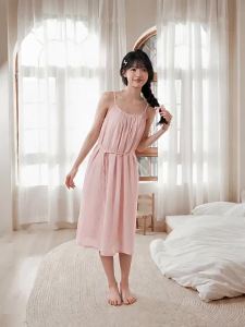 Semir | Thin Sleeveless Strappy Nightgown With Pads