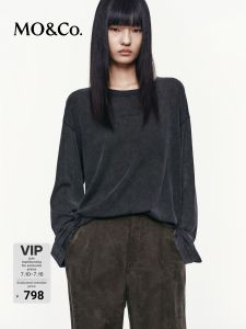 MO&Co. | Lightweight Distressed Slub Holes Loose Lazy Knitwear