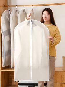 Long down Jacket Dust Cover Hanging Style Clothes Storage Bag Transparent Home Use Wardrobe Coat Cover Large Coat Bag