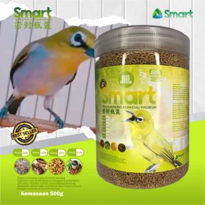 MINI PELLET SMART PAKAN BURUNG PLECI CIBLEK GALTIK PENAMBAH GACOR - 500g