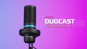 HyperX DuoCast - USB Microphone (Black) - RGB Lighting - Cardioid Omnidirectional