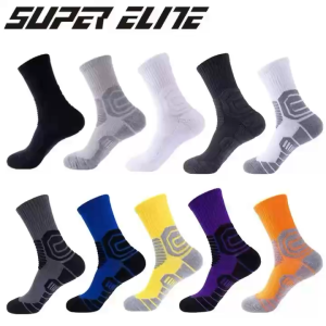 Professional basketball actual combat mid-tube sports socks non-slip elite socks mens colorful trendy socks