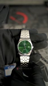 Jam Tangan Pria Casio MTP-B145D-3A Green Dial Stainless Steel Band