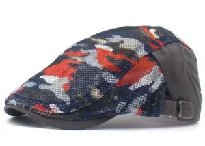 Flat cap/Topi pelukis/Total Creation Camouplage Mesh baret ringan .lingkar topi 54-60 cm.