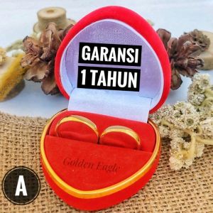 Cincin Nikah Kode A | Cincin Pasangan | Bahan Original Titanium Bukan Yang Campuran | Cincin Couple | Cincin Kawin | Cincin Tunangan