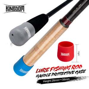 Kingdom Fishing Rod Handle Protective Case Tight Silicone Rod Plug Bottom Protector Lure Bait Fishing Tackle Accessories