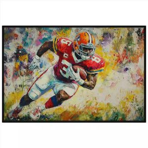 Tranh thể thao bóng bầu dục. Tranh treo tường dán tường sơn dầu canvas trang trí. CGI-1540