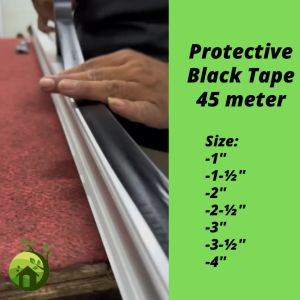 PVC Black Protection Tape - To Protect Aluminium window & Steel Frames Adhesive Black Tape - 45 meter