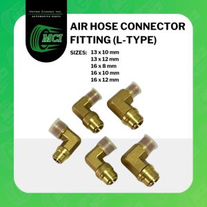 AIR HOSE CONNECTOR FITTING Brass Tanso Copper L-Type 13x10 13x12 16x8 16x10 16x12 mm pipe fitting