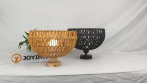 23/30cm Natural Handmade Wicker Lampshade Ceiling Mount for Island Restaurant Bedroom Living Room E27 - No Bulb Included