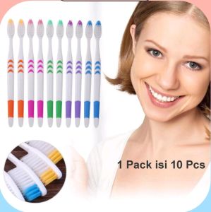SIKAT GIGI DEWASA SET ISI 10 PCS DENGAN BULU SIKAT HALUS MURAH TERBARU