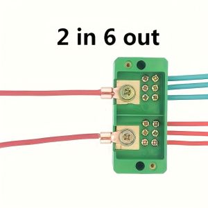 1 Piece Fj6 Single-Phase/Three-Phase Electrical Junction Box - 2inch Outlets 6/8/12 Ports Brass Terminal Block Suitable for Household Distribution Maximum Support 200A 220V
