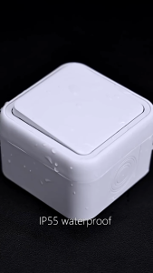 ARCHITECH DOUBLE Stop Kontak Waterproof OB Pacific V12 Black White