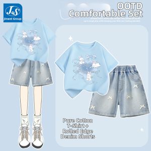 JS | Thin Summer Outfit For Girls Shorts and T-Shirt