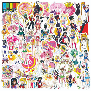 Bandai | Bộ Hình Dán Anime Thủy Thủ Mặt Trăng Kawaii - 10/30/75 Chiếc Đề Can Hoạt Hình Dễ Thương Cho DIY Nhật Ký Điện Thoại Văn Phòng Phẩm Chống Thấm Nước