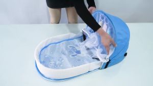 Nôi cho bé gấp gọnnôi em bé sơ sinh bằng vải gọn nhẹ tiện di chuyểnNôi ngủ chung gấp thành balo có màn