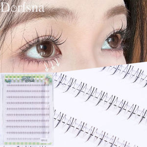 Dorisna 10แถวขนตาแบบกลุ่มมีกาวในตัวขนตาล่างความจุมากมีเปลวไฟน้อย Riasan Korea ขนตาปลอมดูเป็นธรรมชาติมาก