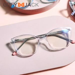 Grey Jack Kacamata Antiradiasi Blueray Fashion Wanita TR90 Model Cat Eye Stylish Terbaru Ringan Bisa Minus Anti Radiasi Bluecromic 23021