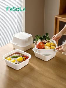 Fasola Double Layer Thickened Kitchen Sink Fruit And Vegetable Washing Basin Large Capacity Drain Basket Home Use Plastic