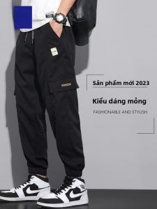 ROMON | Quần dài nam mùa hè mỏng thể thao Ice Silk quần dài công sở rộng rãi Nine-Ten quần dài nam thương hiệu nổi tiếng Romon