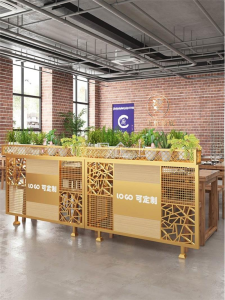 Iron Screen Half Green Plant Short Industrial Style Partition Restaurant Hot Pot Shop Fence Flower Stand Milk Tea Shop Fence Customization