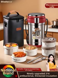 Olodo | Hộp Cơm Giữ Nhiệt 24 giờ Thép Không Gỉ 316L Dung Lượng Lớn
