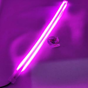 Lampu Alis Running Ungu Purple Pink 30cm 2 Mode Senja dan Sein Fleksibel Waterproof Anti air Universal