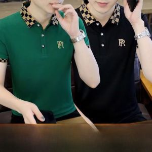 Áo Thun Polo Nam Tay Ngắn Mùa Hè Cổ Polo Tay Lửng Rộng Rãi Thời Trang Thương Mại Thường Ngày Polyester Polyester 100%
