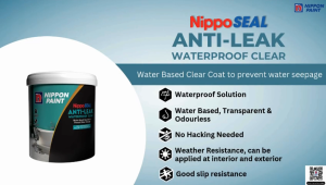 1 Litre Nippon Paint NippoSeal Anti-Leak Waterproof Clear Coat Water-Based