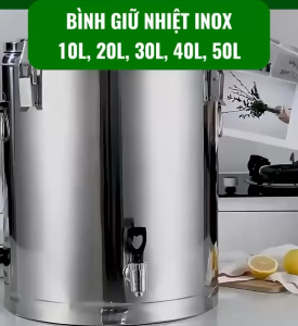 Bình ủ nhiệt inox cao cấp không gỉ có vòi rót dung tích lớn (TV302)