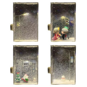 Snowy Lamp Material Pack Snow Scenery Night Light Realistic DIY Quicksand Snowflake Lamp Decorative for Home Decor