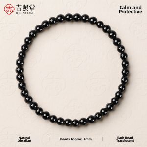 JIZHAOTANG | Good Luck Gift Black Obsidian Bracelet