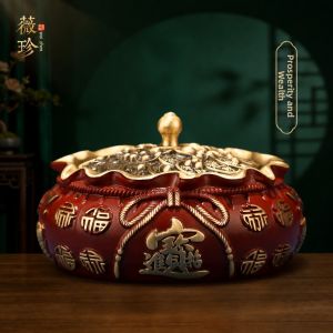WEIZHEN | Wealth Attracting Decorative Basin Colored Copper Solid New 2026 With Lid