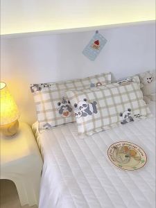 MINGSHA | Childrens Cartoon Girl Cotton Pillowcase