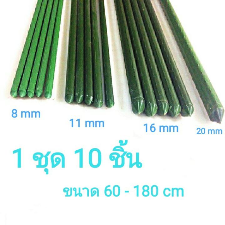 ไม้ค้ำต้นไม้ ท่อเหล็กPE ชุด 10 ชิ้น