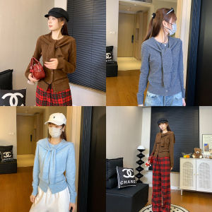 Áo Len Cardigan Cổ Tròn Bằng Lông Cừu Nhiều Màu Sắc Cho Nữ Áo Khoác Ngoài Thường Ngày Dáng Rộng Thoải Mái Mùa Thu