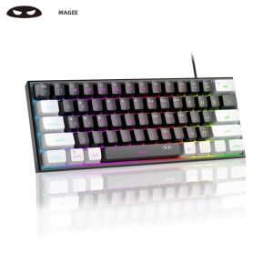 Bàn Phím Màng Có Đèn Nền RGB Có Dây MageGee TS91 60% Nhỏ Gọn 61 Phím Dành Cho Máy Tính Xách Tay Văn Phòng Windows PC - Bàn Phím Tiêu Chuẩn