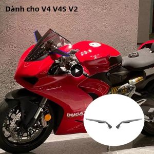 Gương Chiếu Hậu Xoay Có Thể Điều Chỉnh Cho Ducati Panigale V2 V4 955 1100 2020-2023 Nhôm Mặt Gương Chiếu Hậu Mặt Sau Gió Cánh