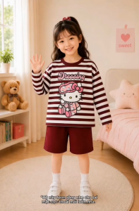 Bộ Đồ Tay dài Sọc quần lững Dễ Thương 6kg-29kg.BGL72