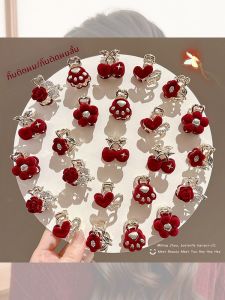 NING ZHOU | Red Velvet Bow Hair Clip
