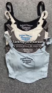 Ninabobo BR193 Tank Top Bra Atasan Wanita 1991 Style Tanktop Sport Gym Casual Look With Cup