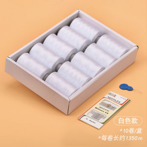 กล่องเส้นไหมสำหรับเย็บบ้าน 402 เส้น ผ้าฝ้ายโพลีเอสเตอร์ DIY ทำมือ สำหรับเย็บเสื้อผ้า สีดำและขาว กล่องเส้นไหมขนาดเล็กและใหญ่