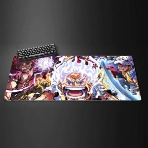 Bandai | One Piece Luffy And Ace Anime Gaming Mouse Pad Large Rubber Keyboard Desk Mat With 2MM Stitched Edge Design