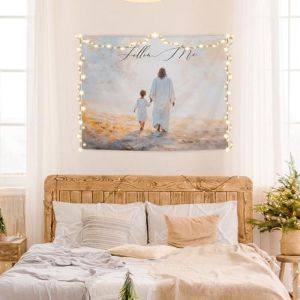 Tranh Treo Tường Kitô Giáo Chúa Giê-su Theo Tôi Trang Trí Tôn Giáo Đức Tin Kinh Thánh Cho Phòng Ngủ Nhà Thờ Nhà Ở Chất Liệu Polyester Không Dệt